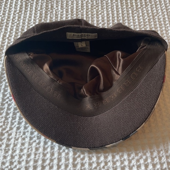 Burberry Newboy Hat brown with novacheck trim - Picture 7 of 9